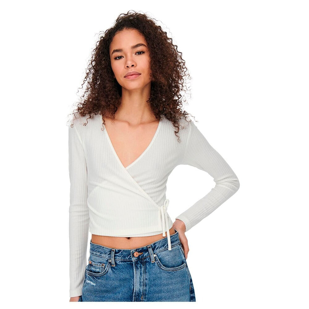 ONLY Emma Tie Wrap Long Sleeve T-Shirt