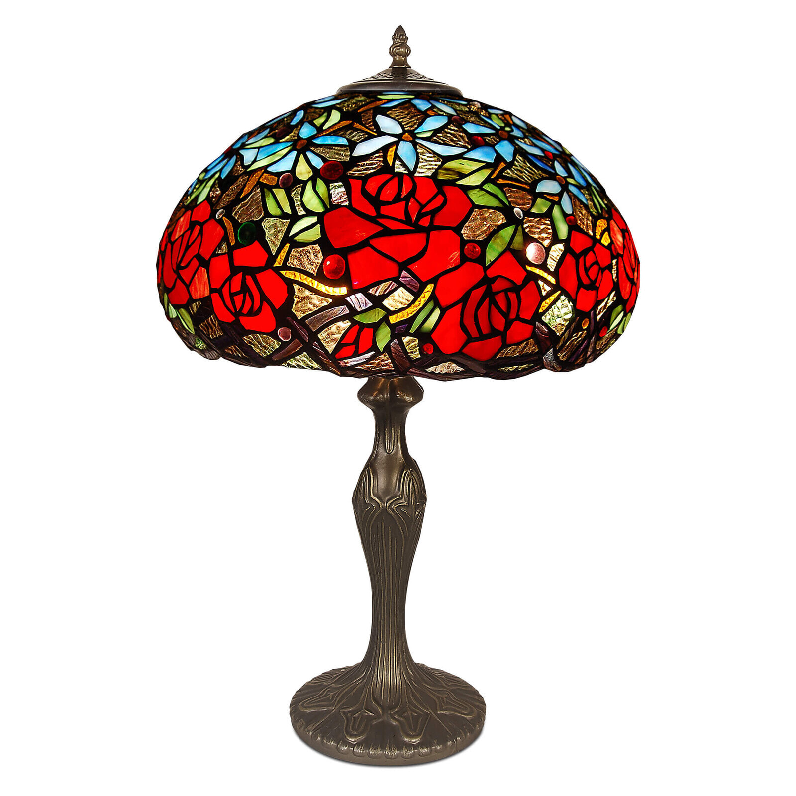 Lampe Nachttischlampe mit Rosen