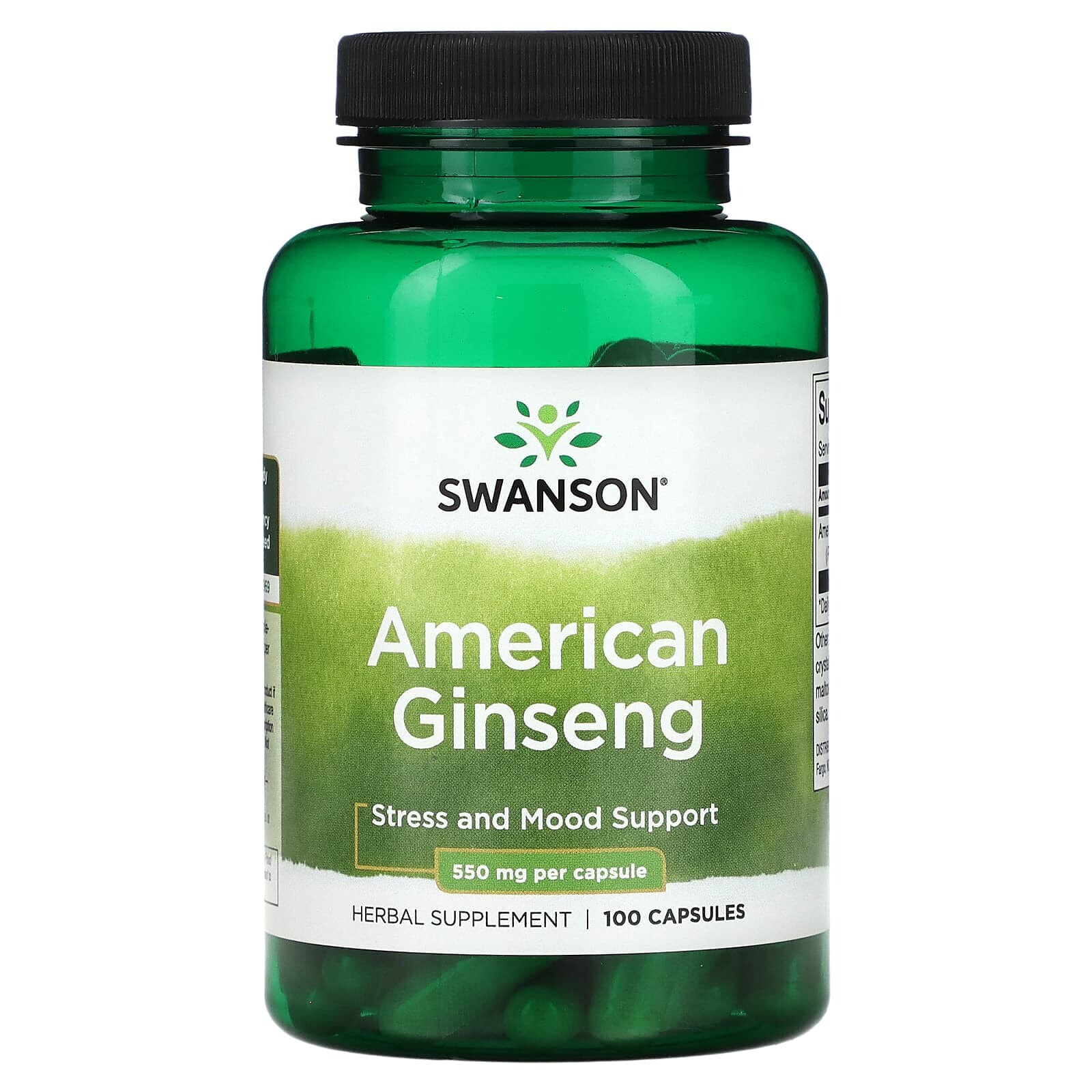 American Ginseng , 550 mg , 100 Capsules