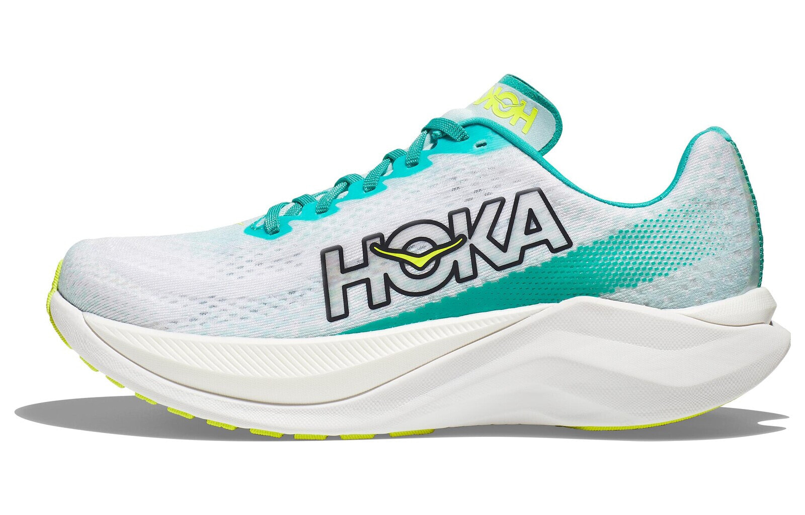 HOKA ONE ONE Mach X 防滑耐磨 低帮 跑步鞋 女款 白色玻璃蓝 / Кроссовки HOKA ONE ONE 1141451-WBGL