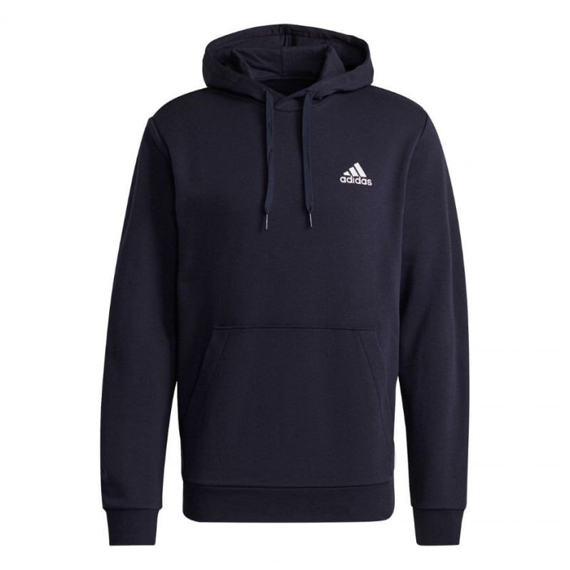 Мужское худи с капюшоном спортивное синее с логотипом Adidas Essentials Fleece Hoodie M H12216