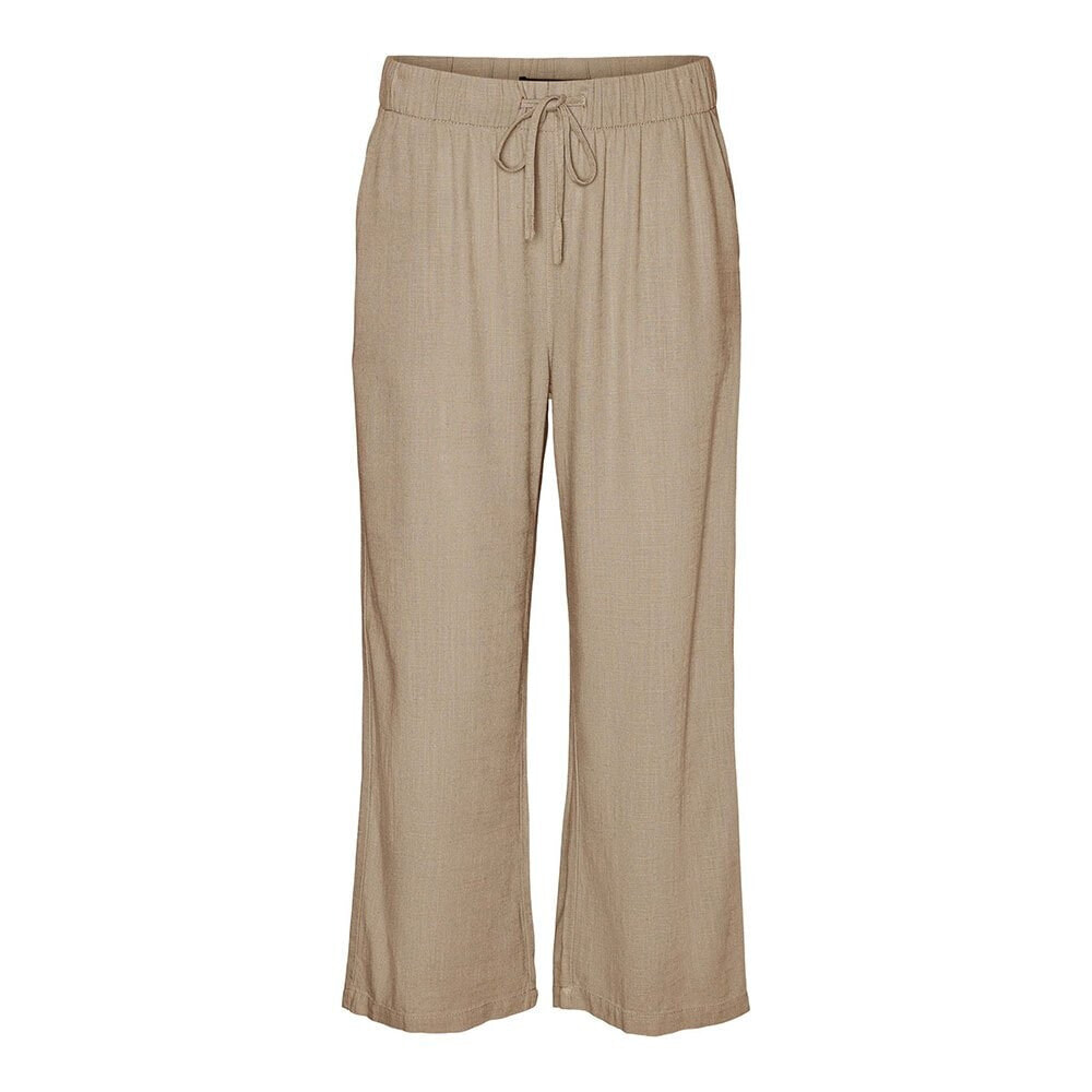 VERO MODA Line Cropped Linen Mix pants