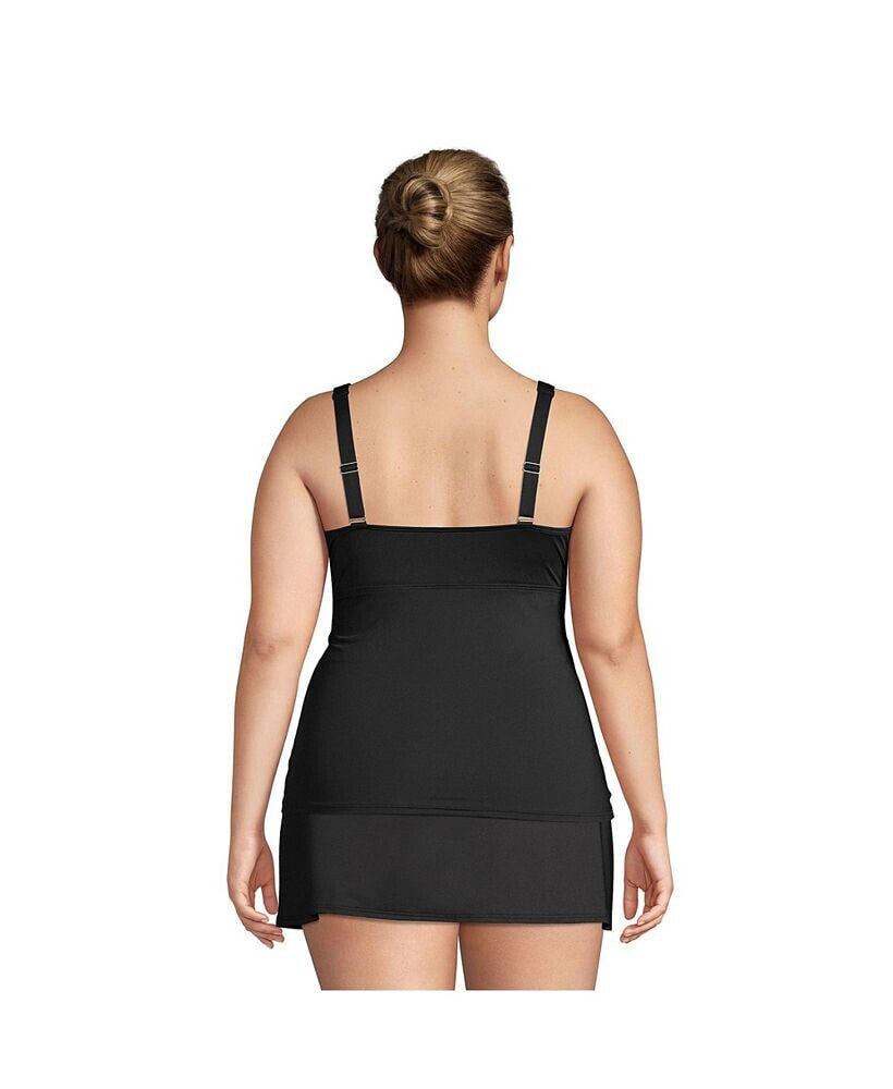Women's Plus Size DDD-Cup Chlorine Resistant V-Neck Wrap Underwire Tankini  Swimsuit Top Lands' End Размер: 24W купить от 13030 рублей в  интернет-магазине MALL