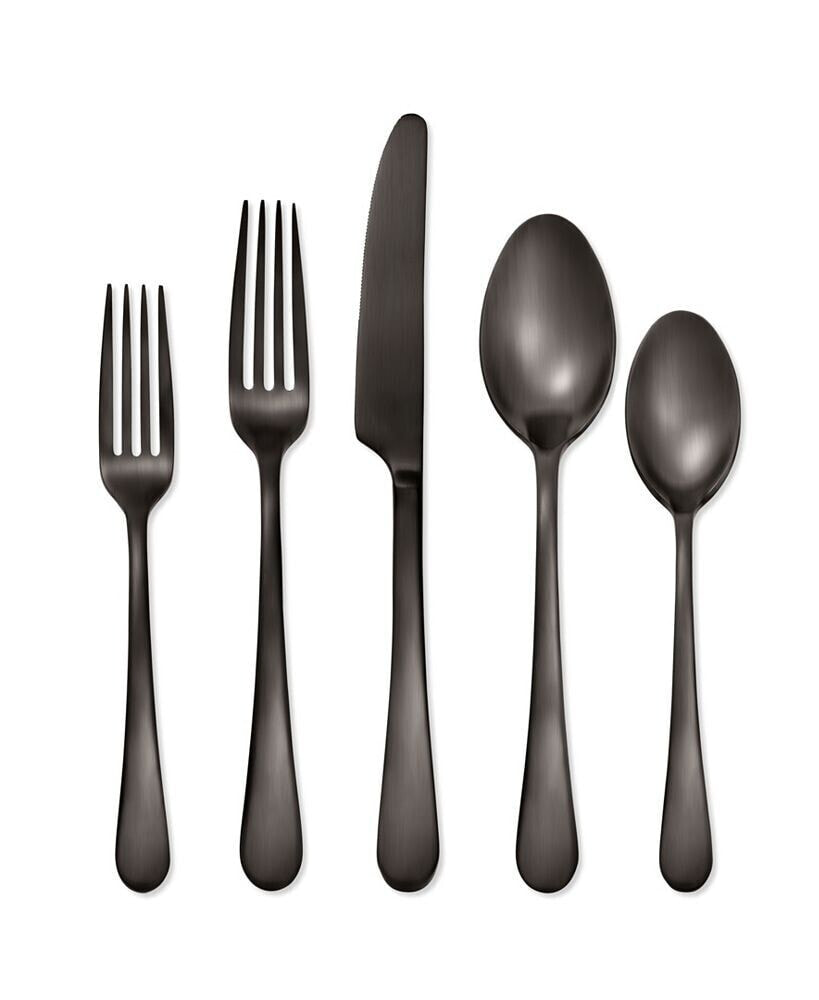 Hampton Forge mirabella Satin Gunmetal Titanium 18/0 Stainless Steel 5 Piece Set, Service for 1