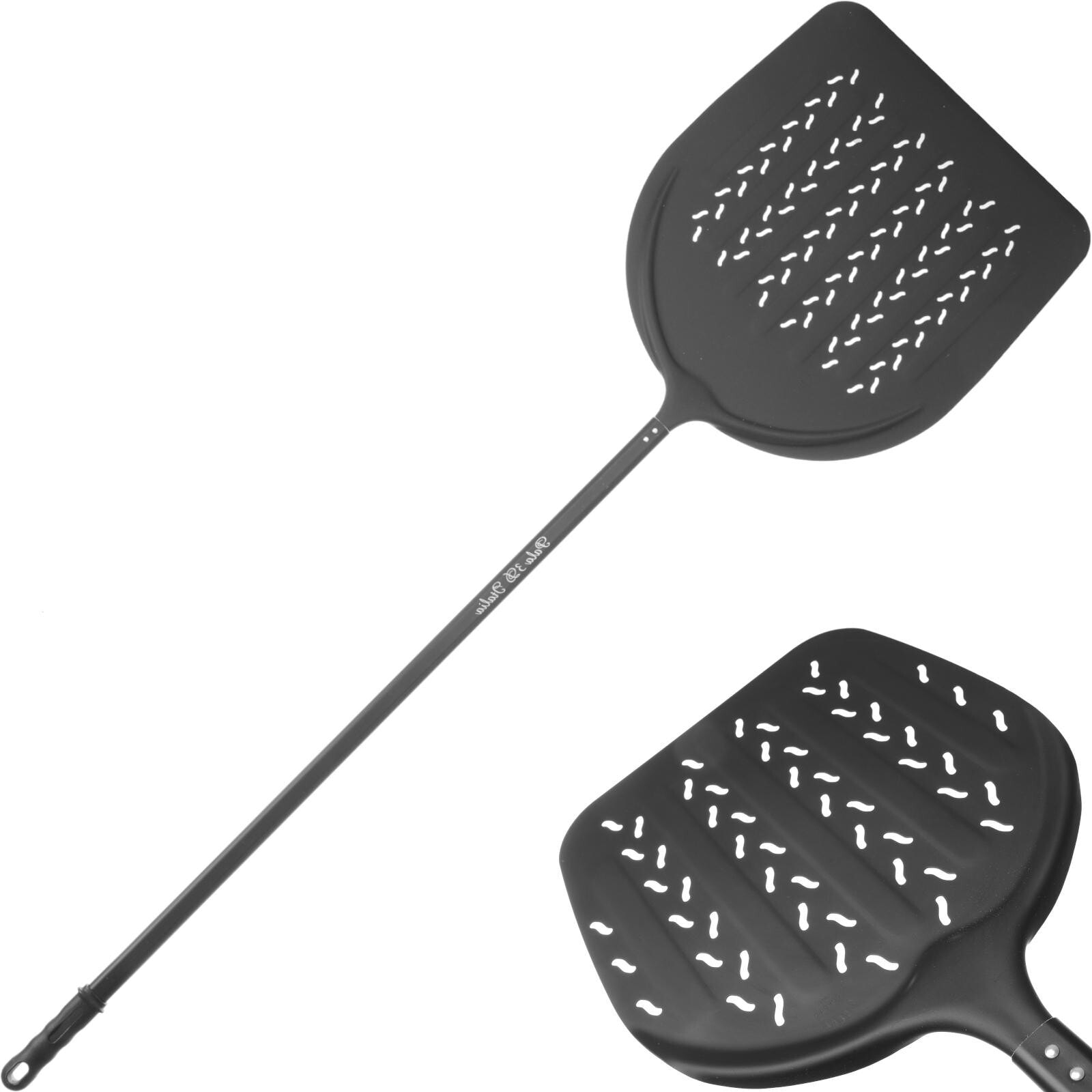 Aluminum pizza shovel ITALIA 3D perforated 500x1700mm