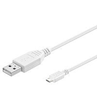 Goobay 1.8m USB 2.0 A/Micro-B USB кабель 1,8 m USB A Micro-USB B Белый 95143
