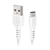 SBS TECABLEMICROC15W - 1.5 m - USB A - USB C - USB 2.0 - White