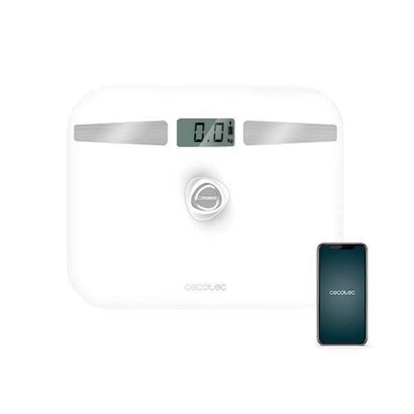 Digital Bathroom Scales Cecotec SURFACE 10200 White Glass Tempered Glass 180 kg