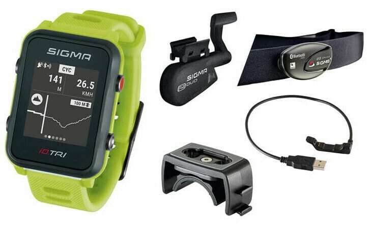 Heart rate monitor iD.TRI SET Neon Green 24270