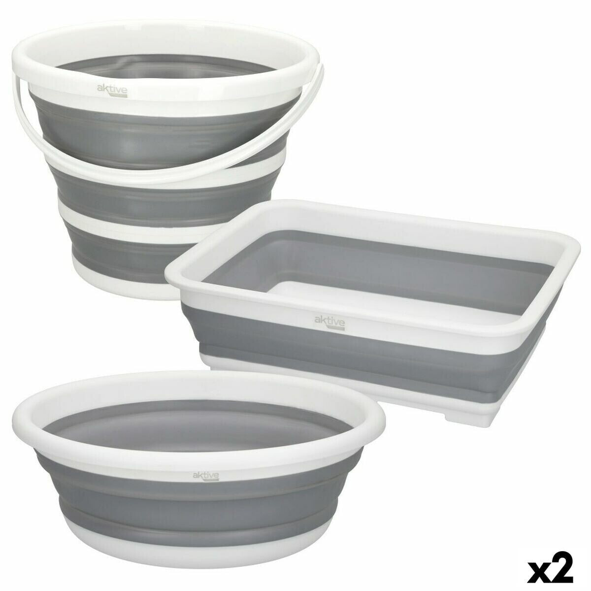 Bucket set Aktive Foldable 2 Units