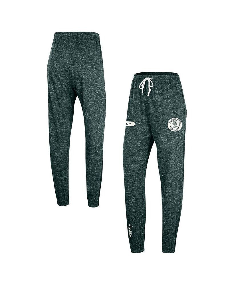 Nike women's Green Distressed Michigan State Spartans Gym Vintage-Like Multi-Hit Jogger Pants