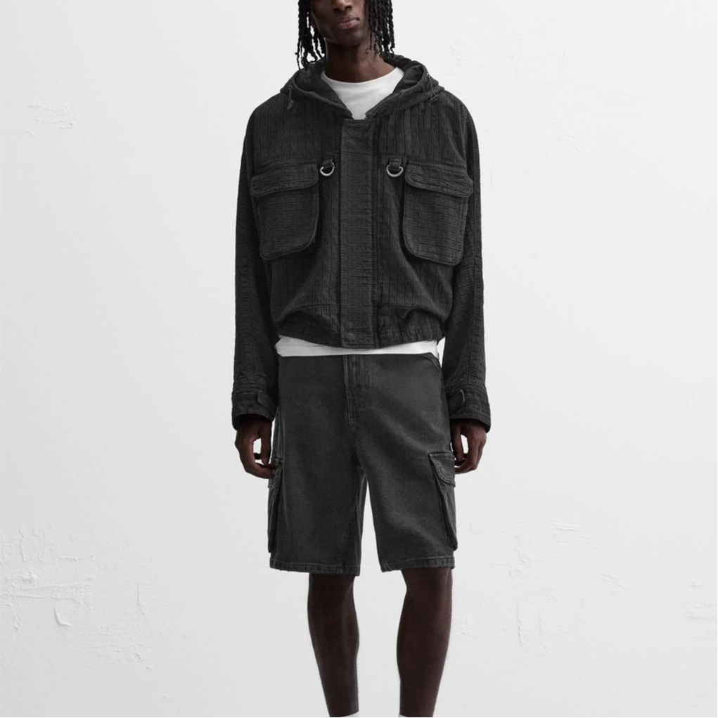 ZARA Denim Jackets Men Black