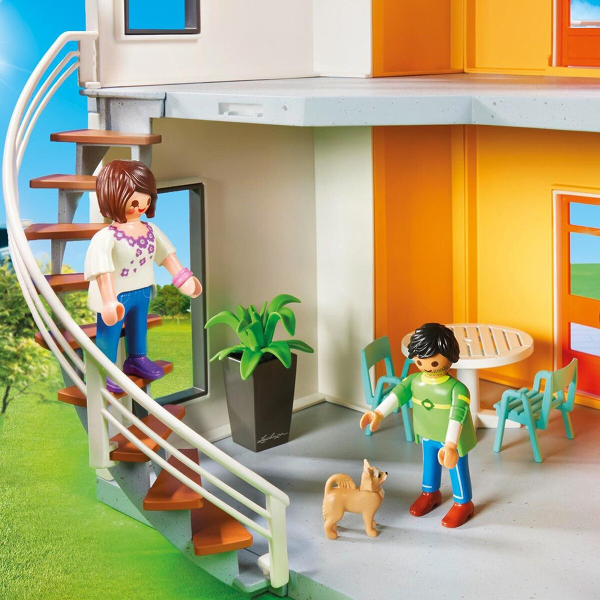 Набор с элементами конструктора Playmobil City Life 9266 Современный жилой  дом цвет black,red,white,yellow — купить недорого с доставкой, 588203