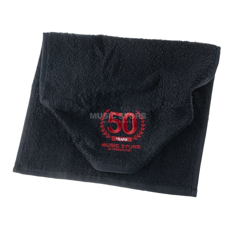 MUSIC STORE Drummers Towel 50th Anniversary (Black)