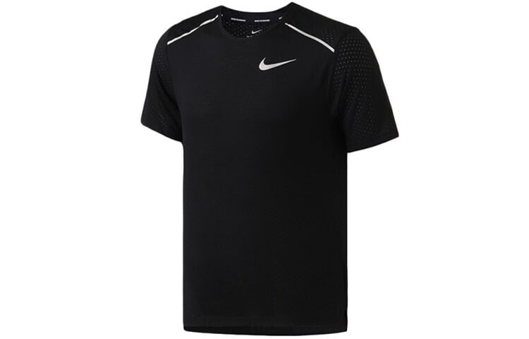 Nike Rise 365 透气圆领短袖T恤跑步上衣 男款 黑色 / Футболка Nike Rise 365 T AQ9920-010