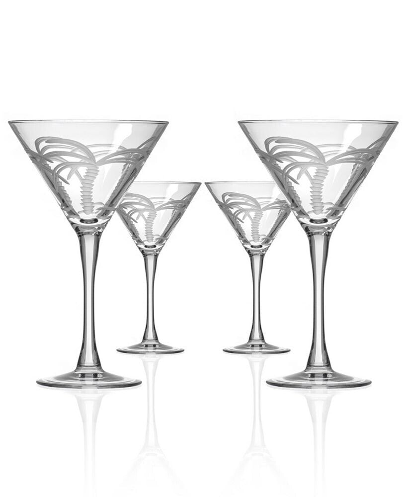 Rolf Glass palm Tree Martini 10Oz - Set Of 4 Glasses