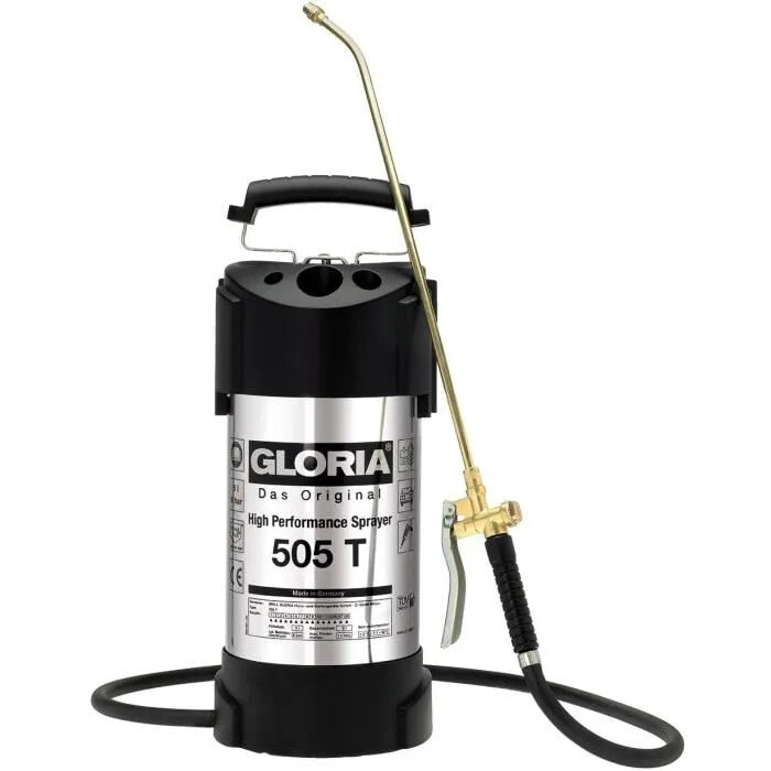 GLORIA - 505 T - 5L Hochleistungs-Edelstahlsprher mit Messingdse und Lanze