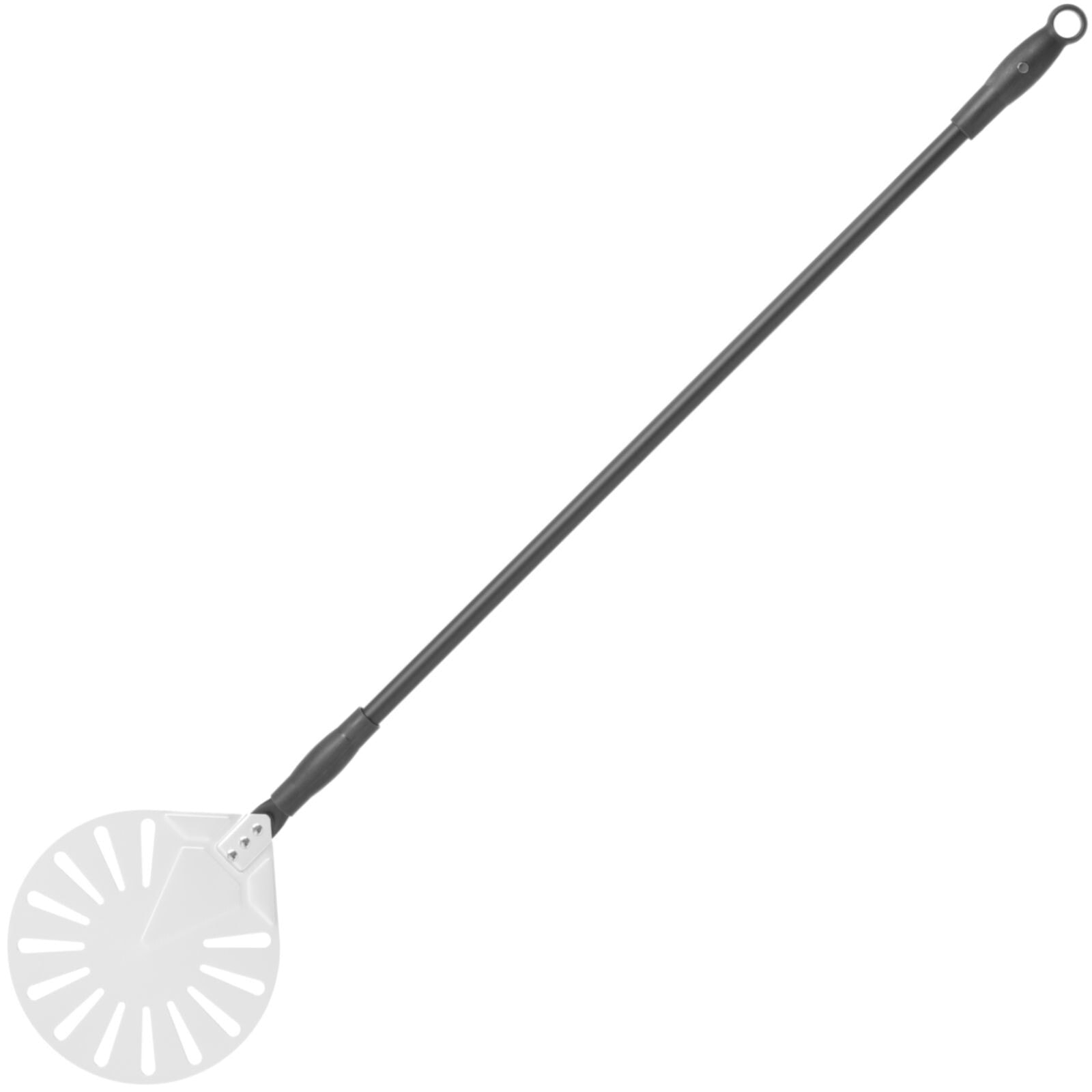 Pizza shovel with holes and a sliding handle aluminum round dia. 230 mm length 1200 mm - Hendi 617168