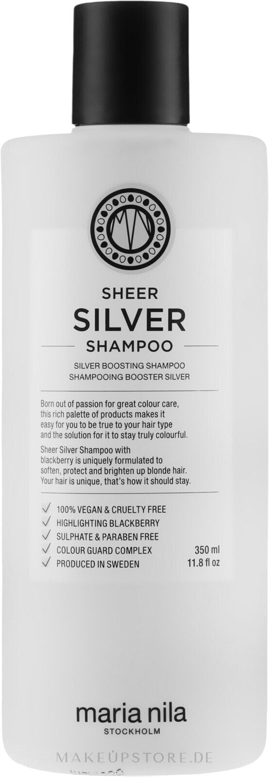 Neutralisierende Silber-Haarspülung für graues Haar - Maria Nila Sheer Silver Shampoo