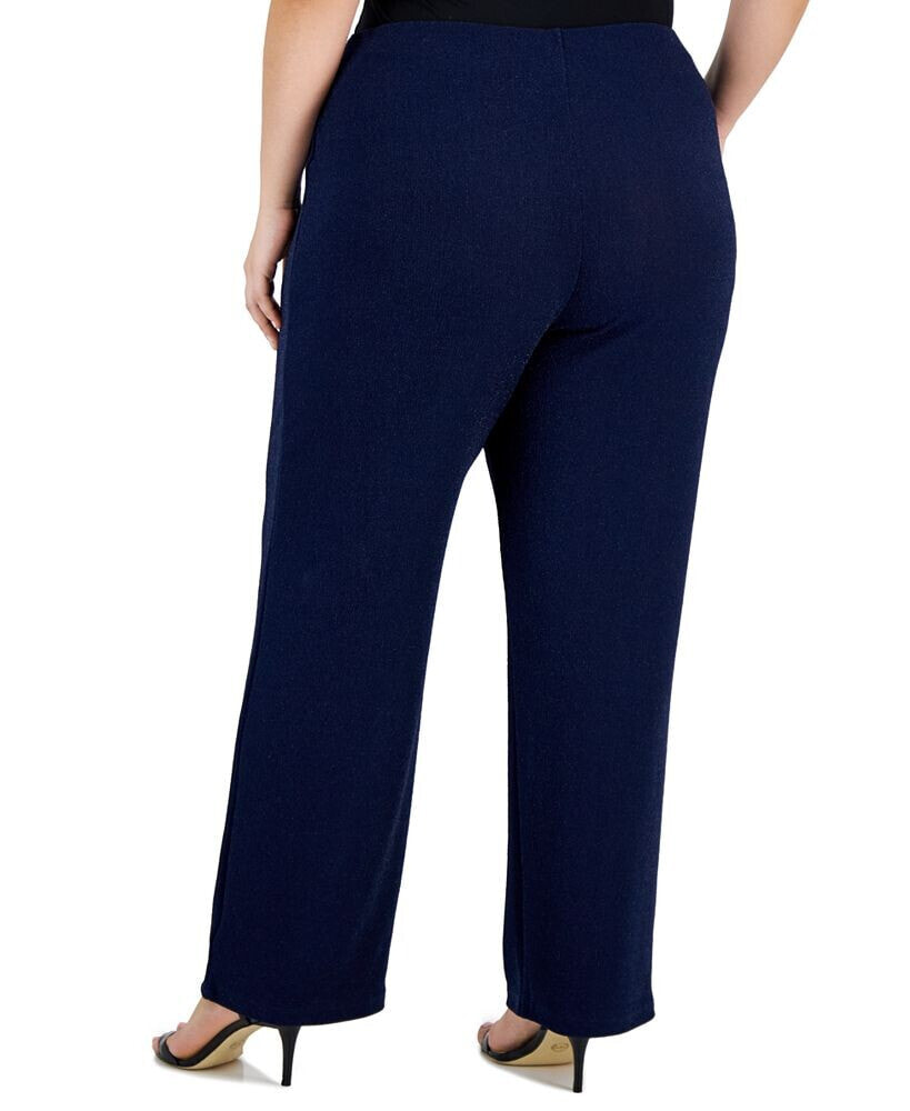 JM Collection Plus Size Tummy Control Pull-On Slim-Leg Pants, Created for  Macy's - Macy's