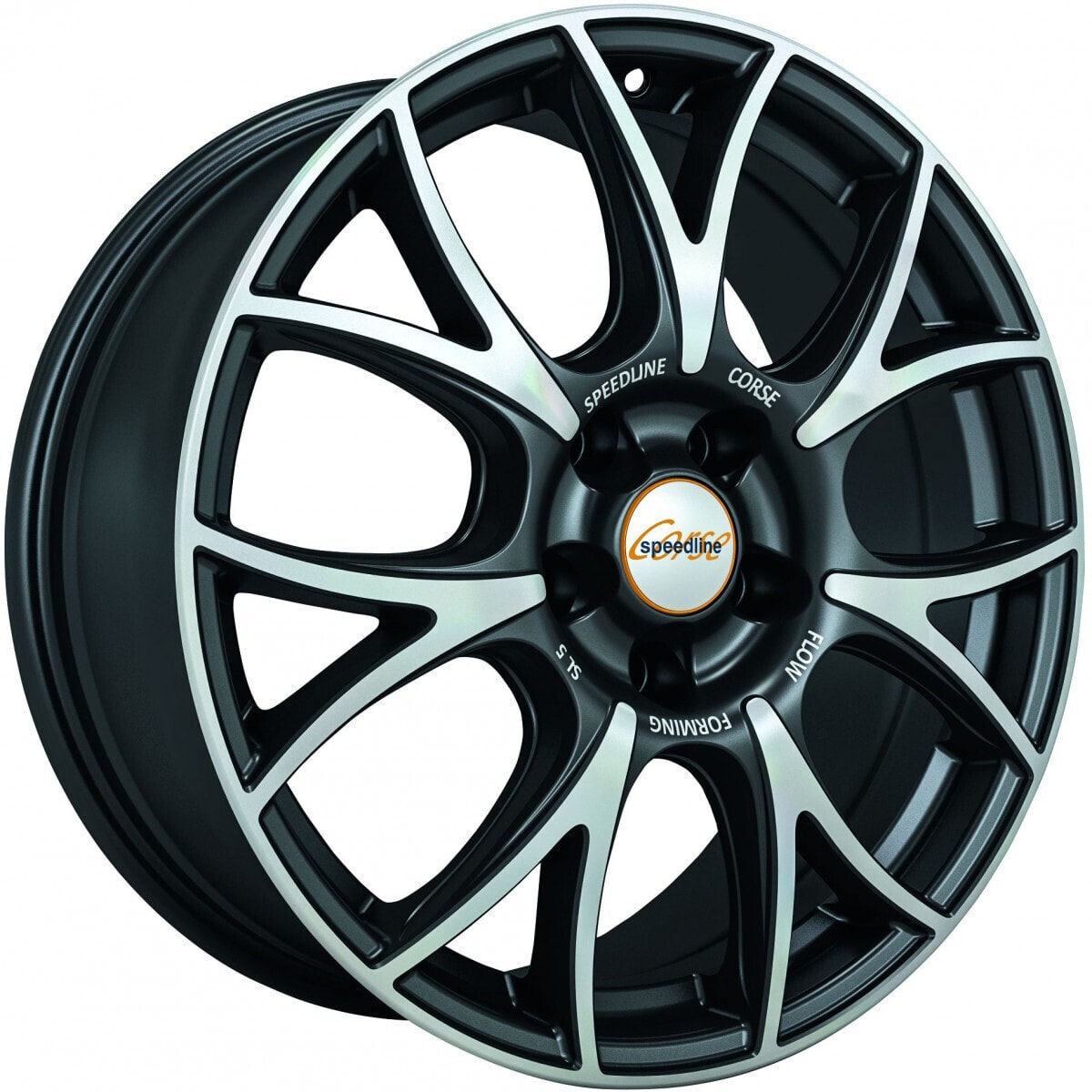 Колесный диск литой Speedline Corse SL5 Vincitore mattschwarz-frontkopiert 7.5x18 ET42 - LK5/120 ML82