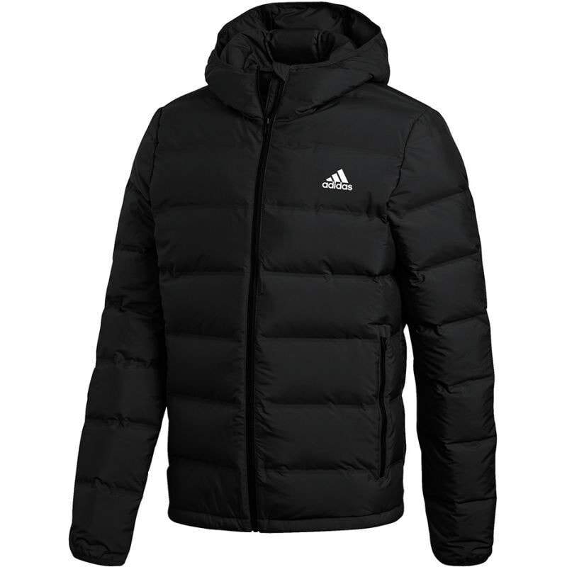 Мужская спортивная куртка черная с капюшоном Adidas Helionic Ho M BQ2001 jacket