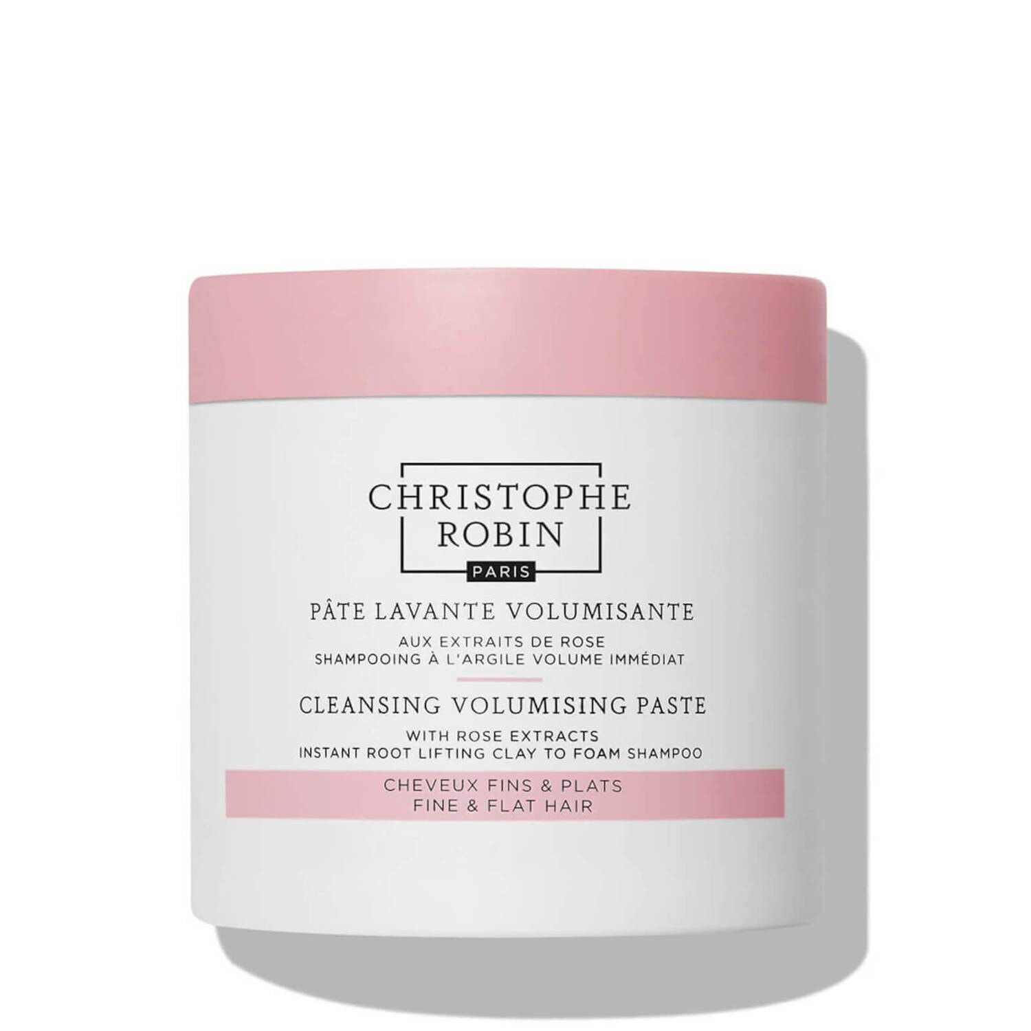 Christophe Robin Cleansing Volumising Paste  Очищающая паста для придания объема тонким волосам, с глиной и экстрактом розы 250 мл