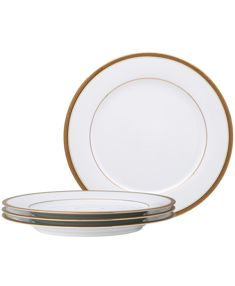 Noritake charlotta Gold Set of 4 Dinner Plates, Service For 4