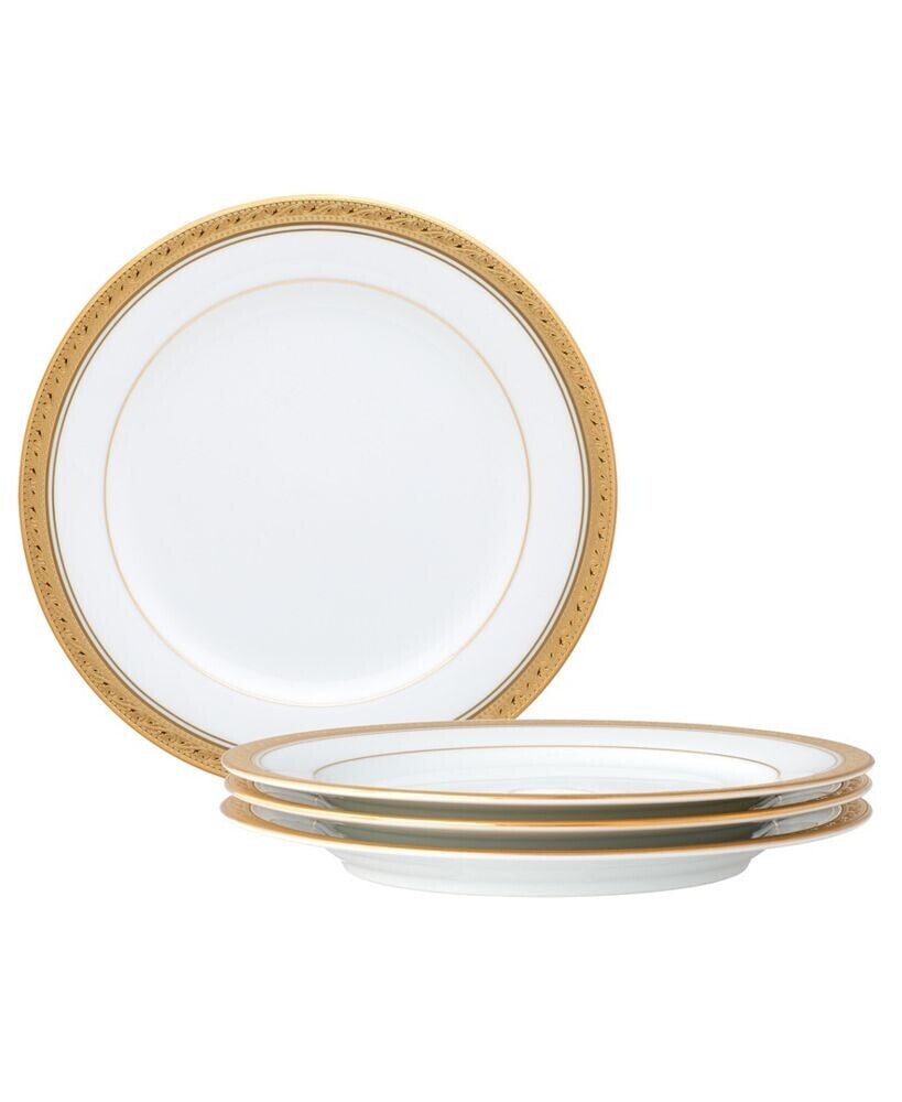 Noritake crestwood Gold Set of 4 Salad Plates, Service For 4