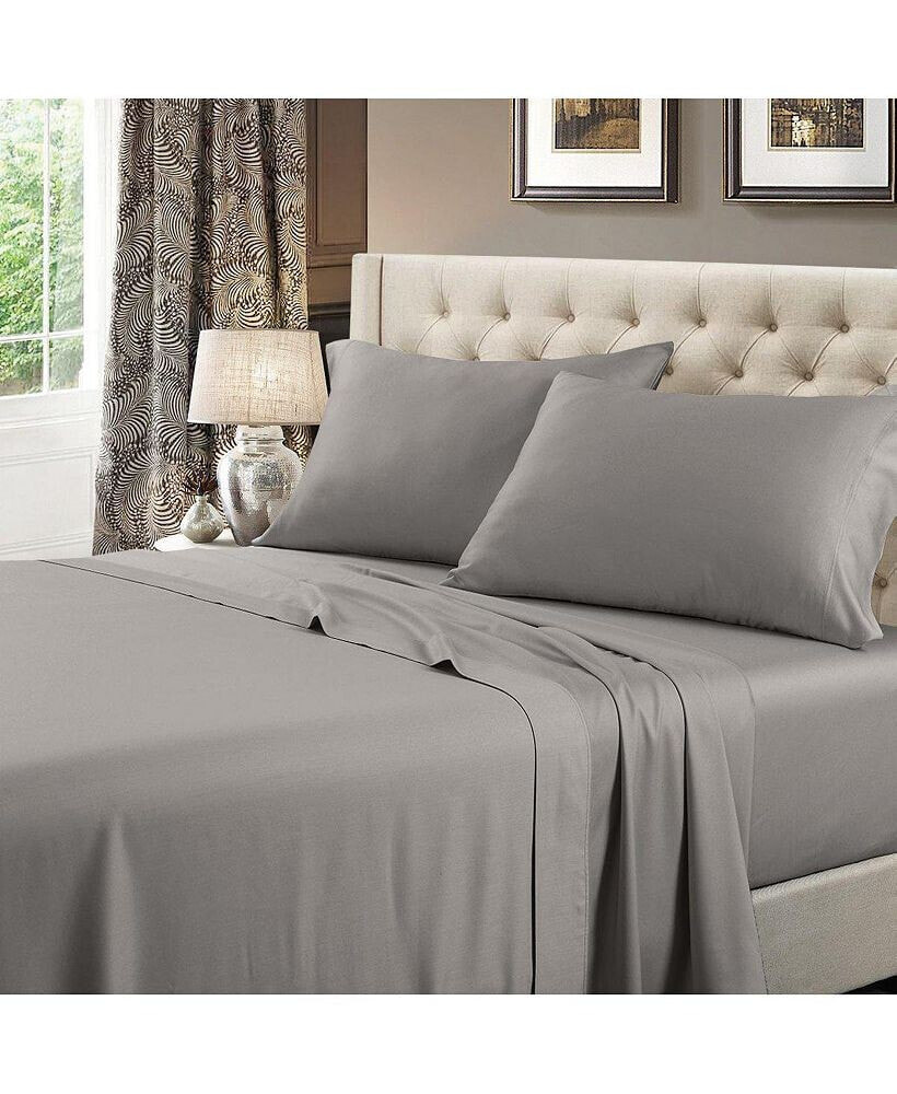 Egyptian Linens low Profile (6-10 inches) 608 Soft Cotton Sateen Sheet Set, Full
