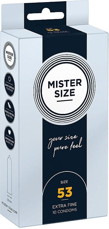 Kondome aus Latex Größe 53 10 St. - Mister Size Extra Fine Condoms