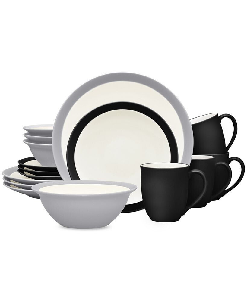 Colorwave Curve Mixed 16-Pc. Dinnerware Set, Service for 4 Noritake купить  от 18325 рублей в интернет-магазине ShopoTam, товары для дома Noritake