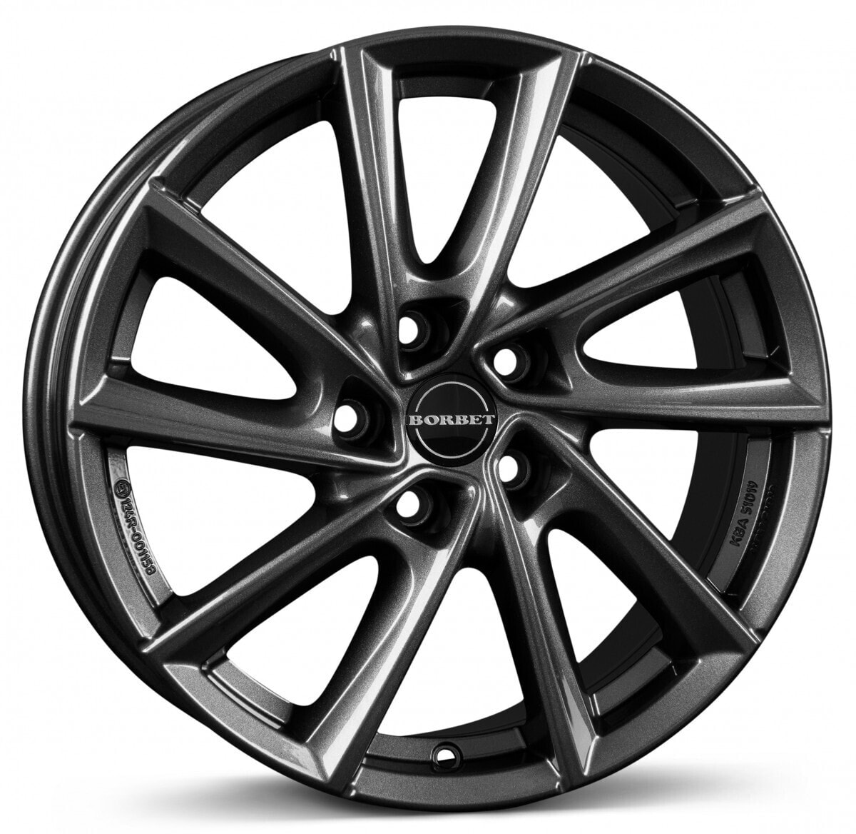 Колесный диск литой Borbet VT mistral anthracite glossy 7.5x17 ET40 - LK5/112 ML66.6