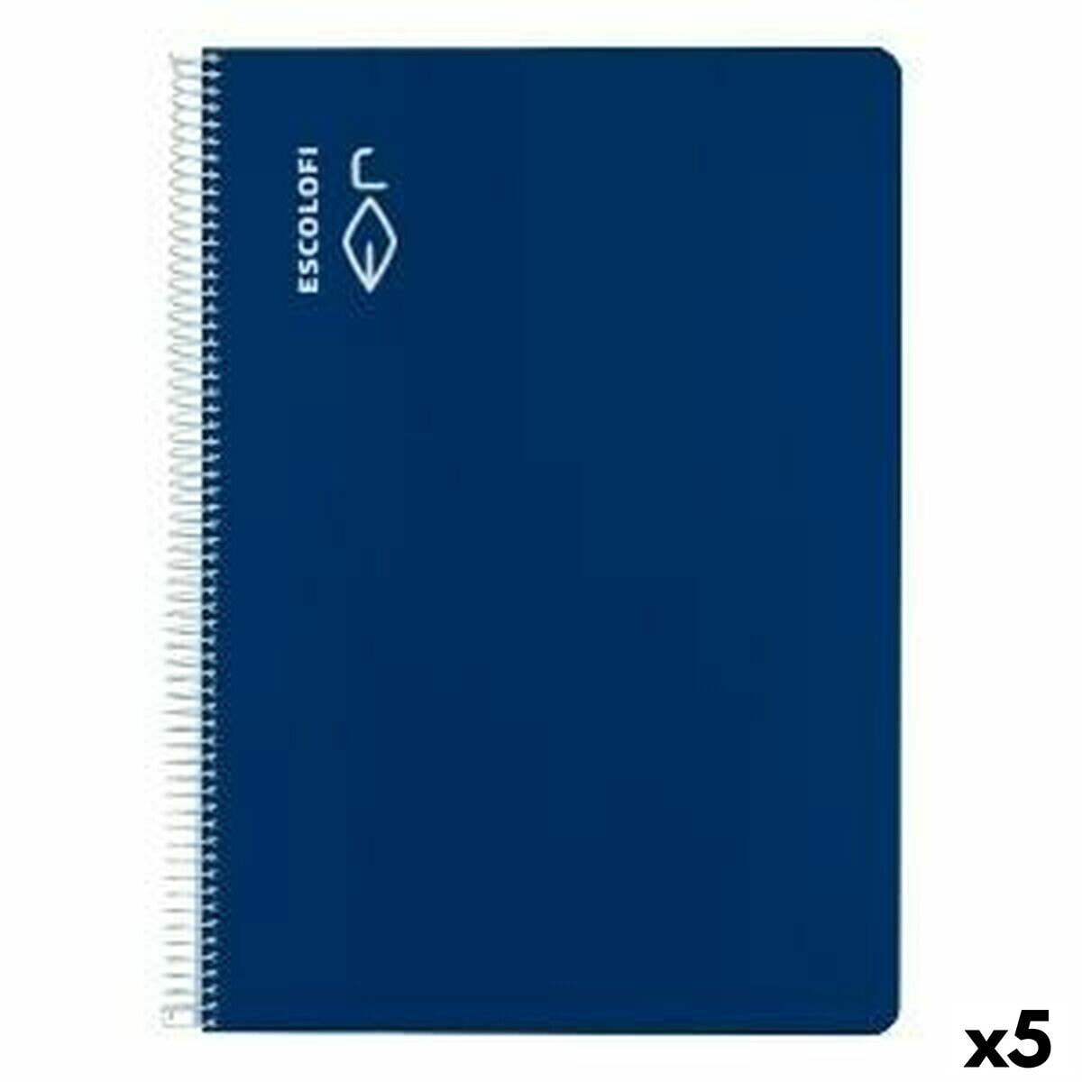 Notebook ESCOLOFI Blue A4 Din A4 40 Sheets (5 Units)