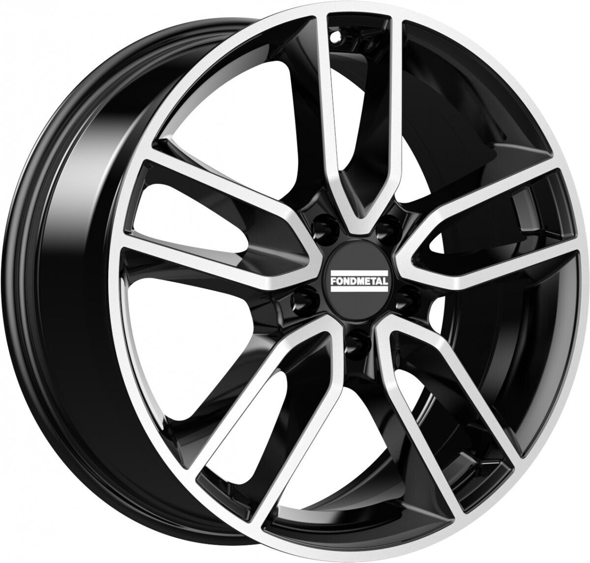 Колесный диск литой Fondmetal Koros glossy black machined 6.5x16 ET43 - LK5/112 ML57.1