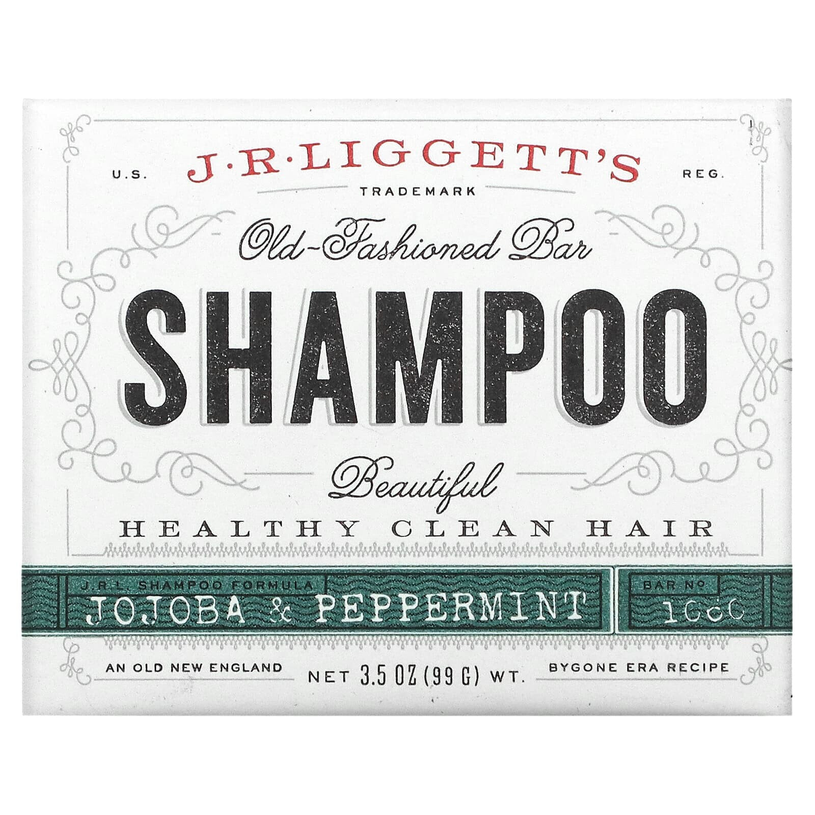 J.R. Liggetts, Шампунь-батончик Old Fashioned, оригинальная формула, 3,5 унции (99 г)