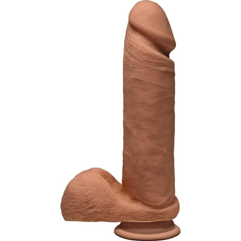 Фаллоимитатор THE D BY DOC JOHNSON Dual Density dildo Perfect D with Testicles 8 Caramel