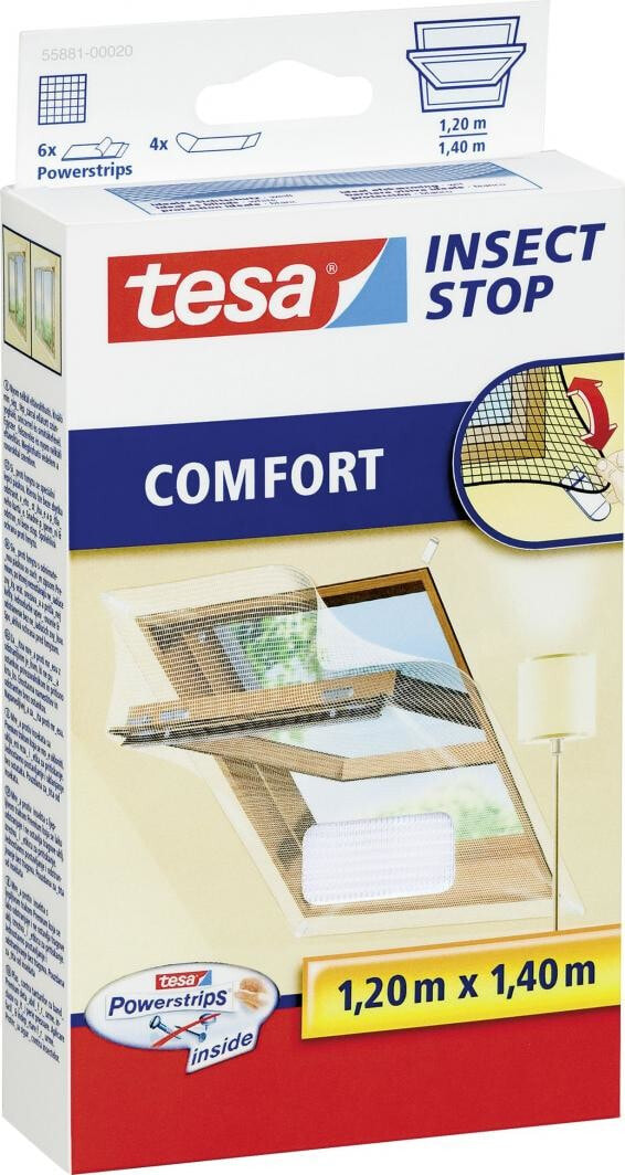 Tesa mosquito net for skylight 1.20x1.40 m white (55881-00020-00)