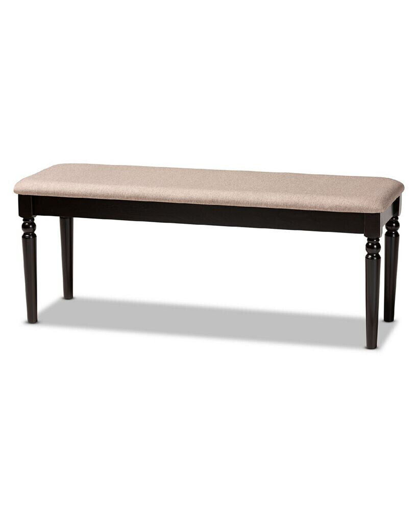 Baxton Studio giovanni Modern and Contemporary Fabric Upholstered Dining Bench