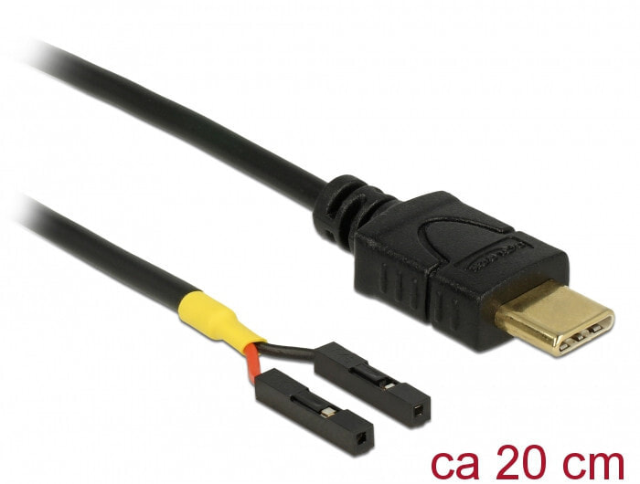 DeLOCK 85395 кабельный разъем/переходник USB Type-C 2 x pin header Черный