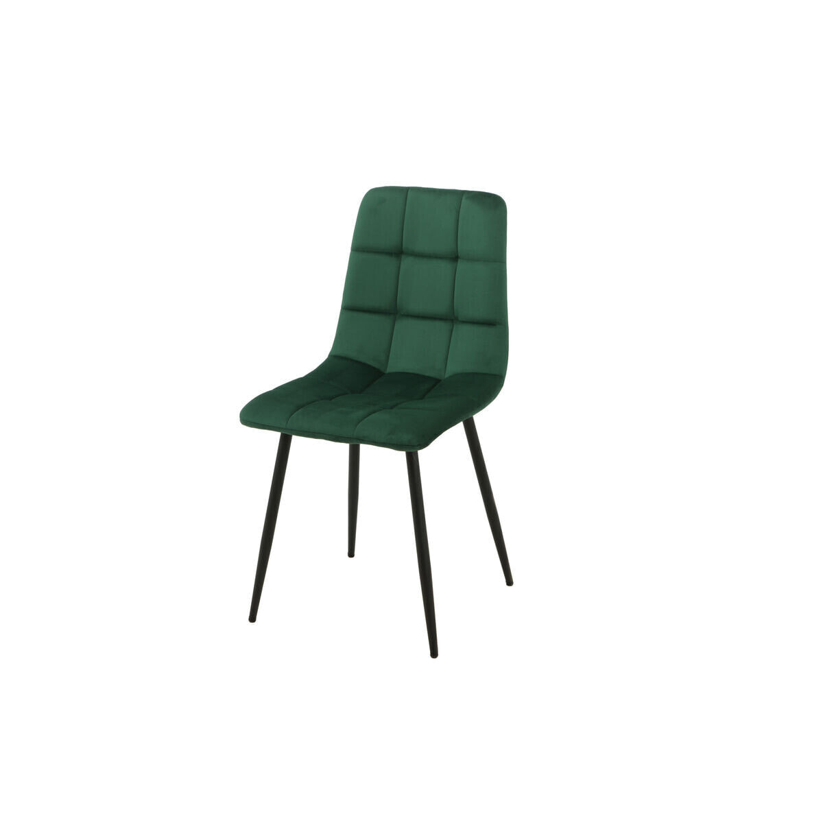 Chair Romimex Green Velvet Metal 45 x 89 x 55 cm