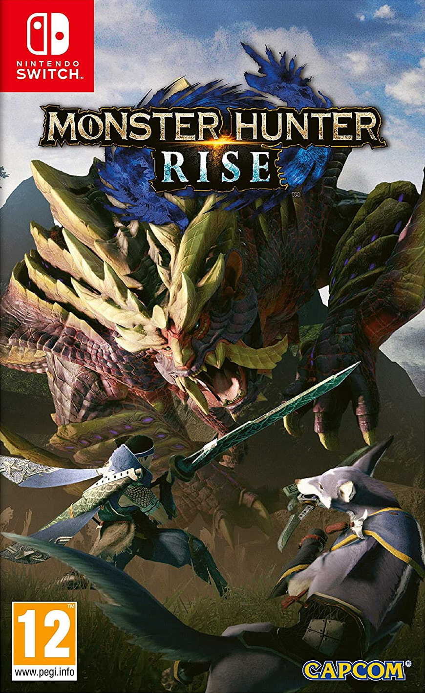 Nintendo Monster Hunter Rise Стандартный Немецкий, Английский, Испанский, Французский, Итальянский язык, Японский, Русский Nintendo Switch 10006110