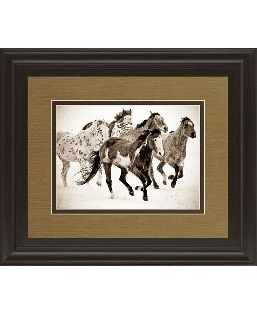 Classy Art painted Horses Run by Carol Walker Framed Print Wall Art - 34