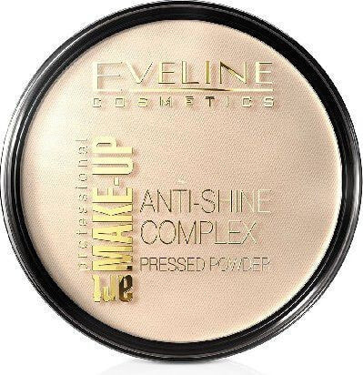 Eveline Art Professional Make-up Anti Shine Complex Powder No.33 Golden Sand  Прессованная пудра эффективно матирует и выравнивает цвет лица 14 г