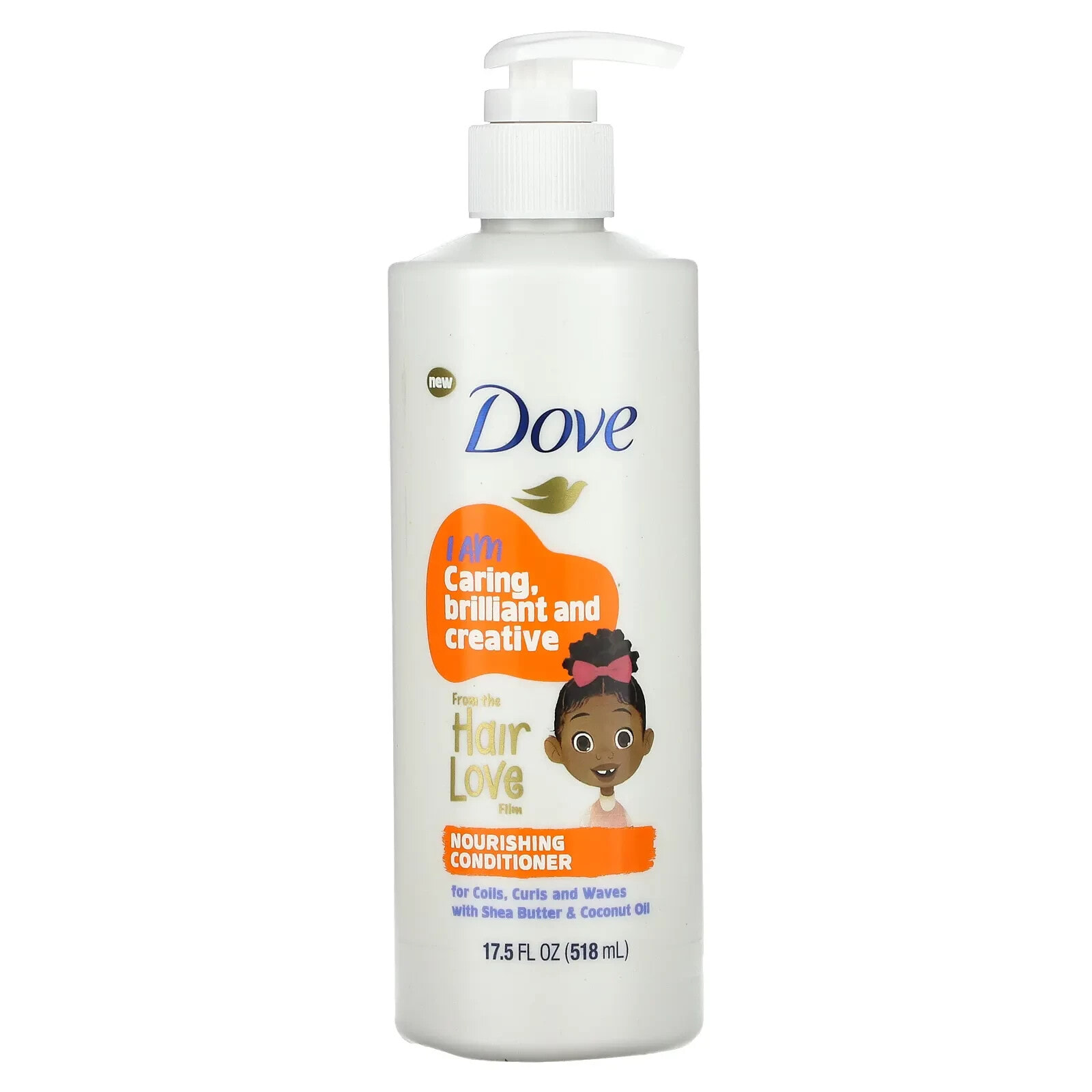 Dove, Kids Care, питательный кондиционер, для локонов, кудрей и завитков, 518 мл (17,5 жидк. Унции)