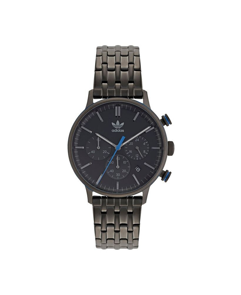 adidas unisex Chrono Code One Chrono Gunmetal Gray Stainless Steel Bracelet Watch 40mm