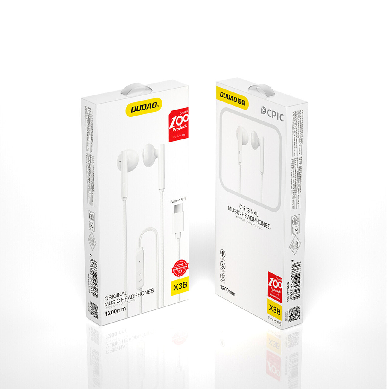 Zestaw słuchawkowy X3B z przewodem USB-C 1,2m biały