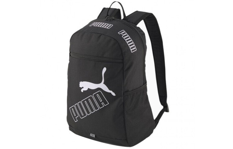 PUMA 彪马 Phase Backpack II拉链 织物 书包背包双肩包 男女同款情侣款 黑色 / Рюкзак Puma Phase Backpack 077295-01