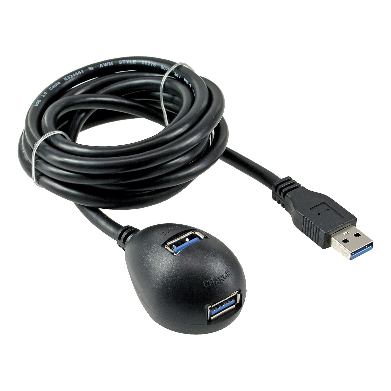InLine 35651 USB кабель 1 m 3.2 Gen 1 (3.1 Gen 1) USB A 2 x USB A Черный