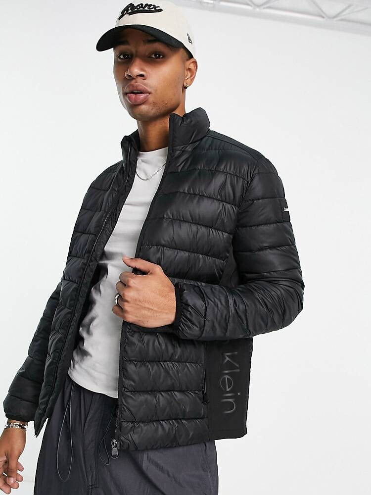 Calvin Klein lightweight puffer jacket in black